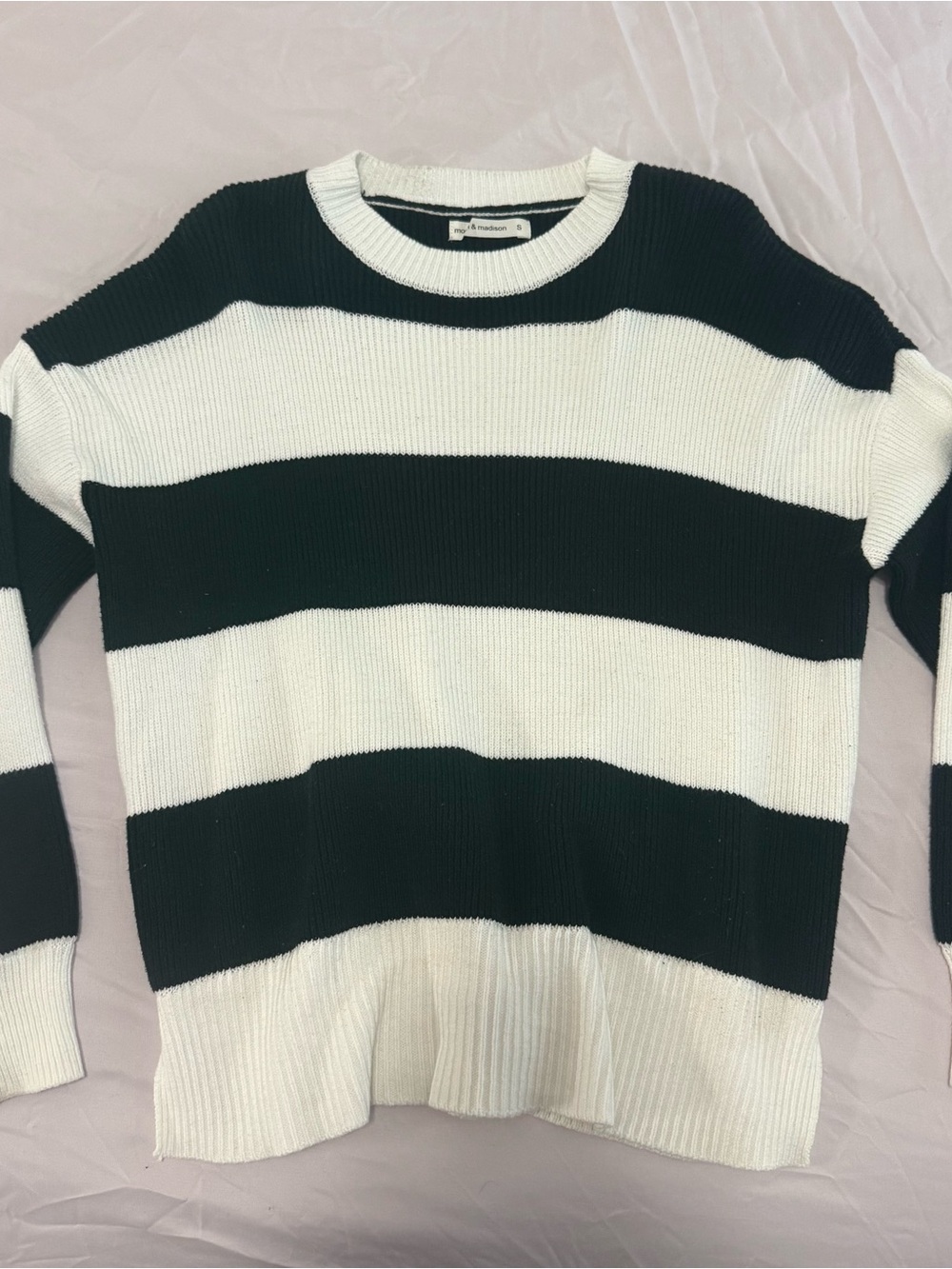 Black and White Striped Sweater